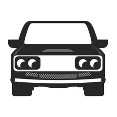 sedan or coupe car frontview icon image vector illustration design 