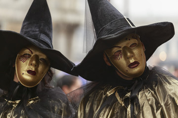 Maschere partecipanti al carnevale di Venezia