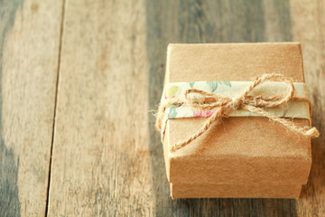 Paper brown gift box.  