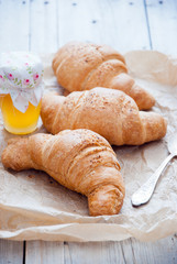 Fresh french croissants