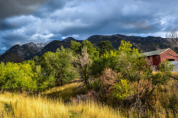 Fototapeta premium Fall Barn Wasatch Foothills