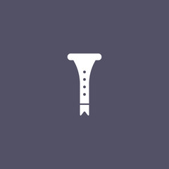 Flute icon for music