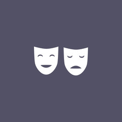 Happy and sad Theater masks icon