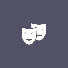 Happy and sad Theater masks icon
