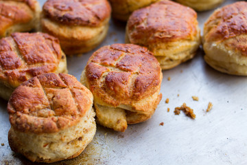pile of freshly baked scones