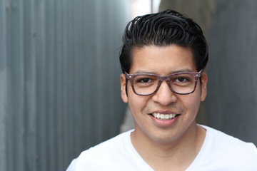 Hispanic man wearing glasses portrait