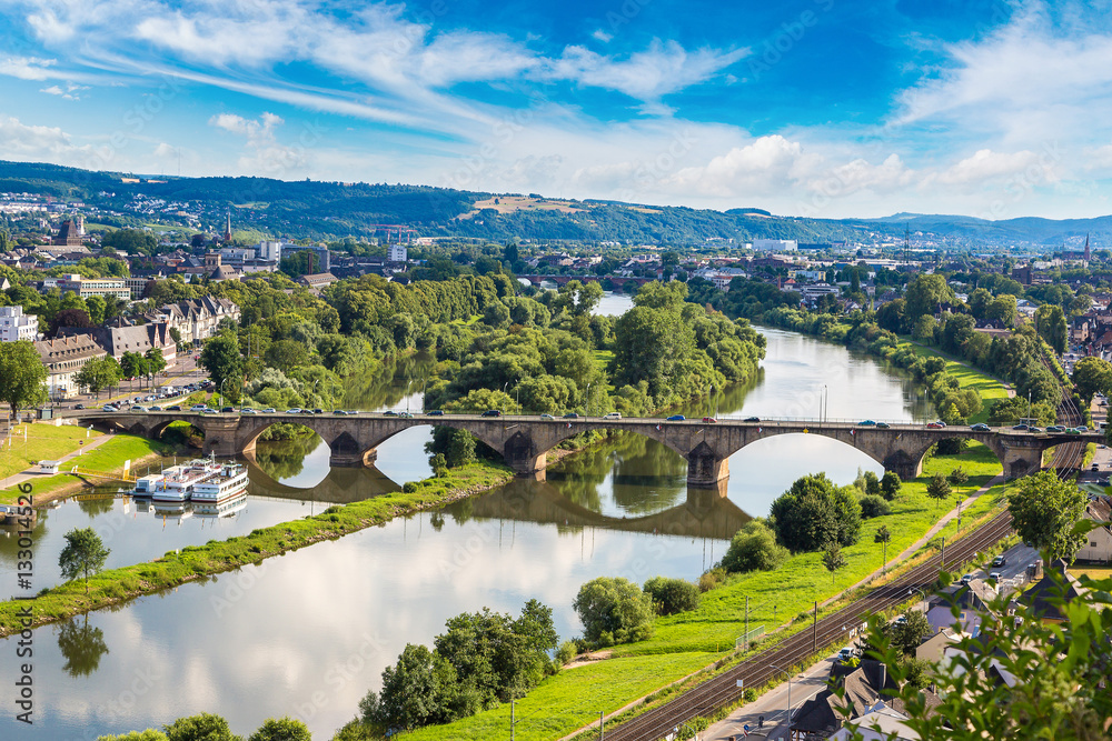 Wall mural panoramic view of trier