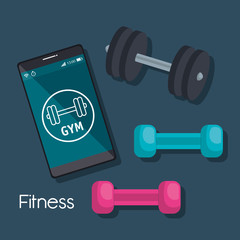 weareable technology with healthy lifestyle vector illustration design
