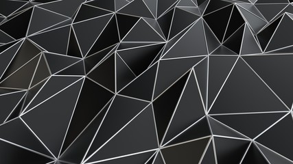 Black polygon background