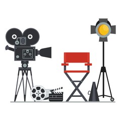 Obraz premium film set director chair