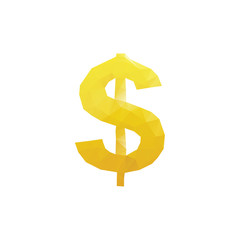 Polygonal dollar sign.