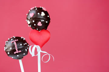 Valentine cake pops