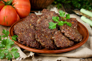 Fried liver pancakes or cutlets