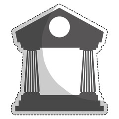 bank icon over white background. vector illustration