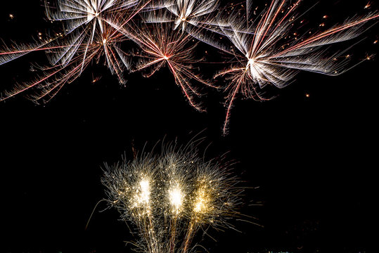 Firework image with open area for text or images