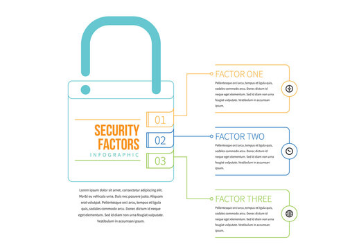 Line Art Security Infographic