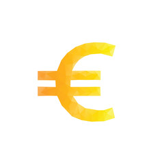 Polygonal euro sign.