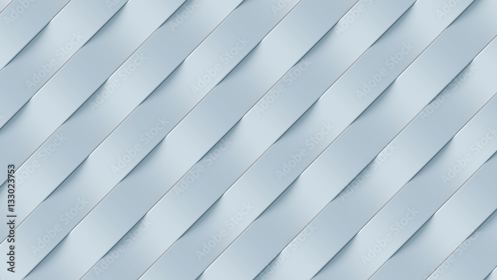 Aufkleber White wave band abstract surface pattern. 3d rendering