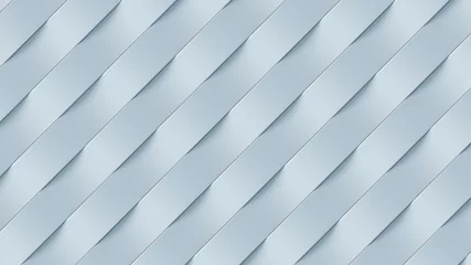 Crédence de cuisine en verre imprimé Vague abstraite White wave band abstract surface pattern. 3d rendering