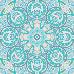 Abstract seamless ornamental vector pattern for fabric