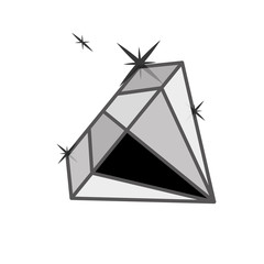 diamond gem icon over white background. vector illustration