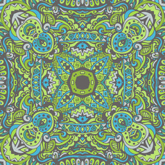 Vector vintage ethnic seamless pattern background.