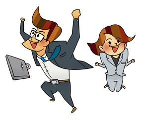 ジャンプ　ビジネスパーソン