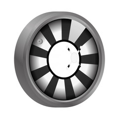 Obraz premium casino roulette wheel over white background. gambling games design. vector illustration