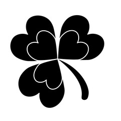 clover icon over white background. vector illustration