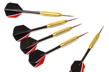 Darts arrows isolated on white background
