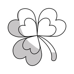 clover icon over white background. vector illustration