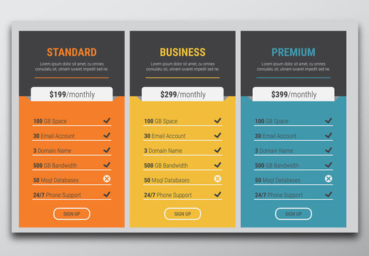 Vector Service Package Options Banner 1