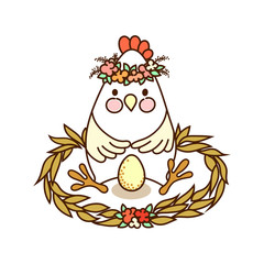 Cute chicken drawing