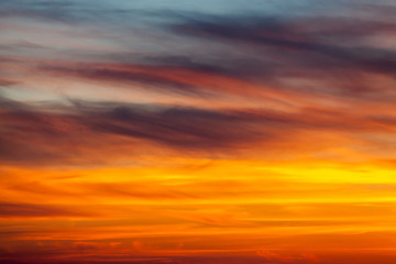 Fototapeta na wymiar Dramatic sky. Sunset Colors.