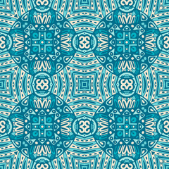 geometric seamless blue mosaic background