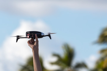 Launching quadcopter