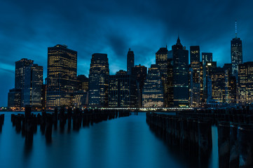 Obraz premium Lower Manhattan Skyline at Night