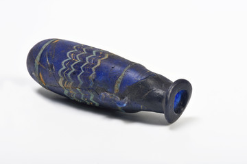 ancient vase of glass on white
