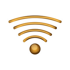 Wifi wave icon. Internet technology and communication theme. Isolated design. Vector illustration