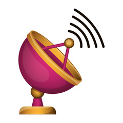 Antenna icon. Signal broadcast internet and technology theme. Isolated design. Vector illustration