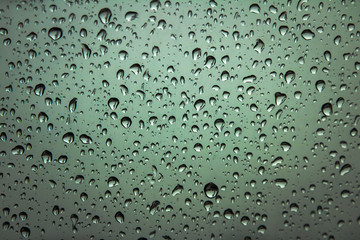 Rain drops on car window