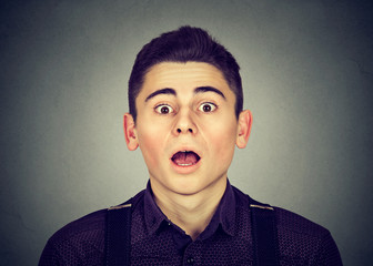 Portrait of a shocked man