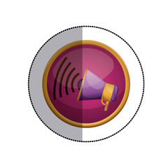 megaphone icon. Amplifer speaker bullhorn and announce theme. Isolated design. Vector illustration
