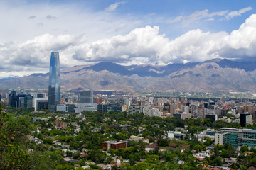 Fototapeta premium A view of Santiago city in Chile