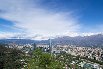 A view of Santiago city in Chile