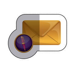 Envelope icon. Email mail message letter and marketing theme. Isolated design. Vector illustration