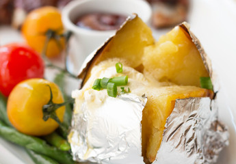 baked potato with butter