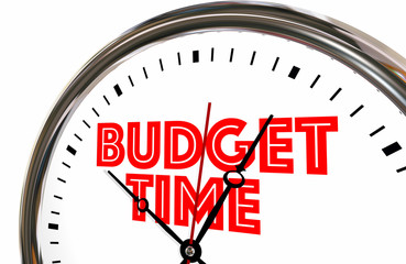 Budget Time Save Spend Money Plan Clock 3d Illustration