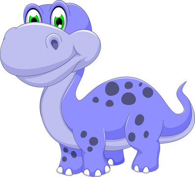 cute dinosaur cartoon smiling