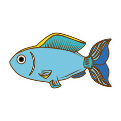 colorful fish icon image vector illustration design 